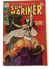SUB-MARINER #9 1969 7.0 F /VF 🔑 1st Serpent Crown 1st King Naga picture
