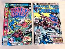 Vintage MARVEL & DC Comic Books Lot of 2 Justice Society of America & Spiderman picture