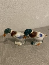 Set of 2 Vintage Royal Copley Windsor Mallard Duck Ceramic Figurine  Mid Century picture