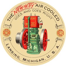 NEW WAY Air Cooled Gas Engines, Lansing Michigan NEW METAL SIGN: 12