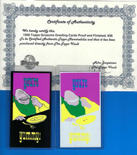 TOPPS VAULT TEST GRUSOME GREETINGS 1968 PROOF & FINISHED CARD #36 W/COA picture