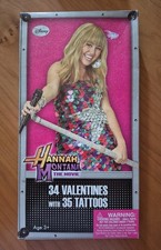 Vintage Disney 34 Hannah Montana The Movie Valentines Cards w/Tattoos-NEW picture
