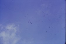 c1970's Kodachrome 35mm Slide, Aerial View of Clouds blue Scattered Color Photo picture