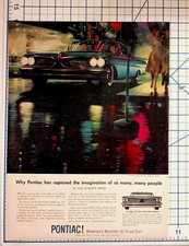 1959 Pontiac Wide-Track Car Vintage Magazine Ad Ephemera GM Auto picture