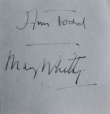 DAME MAY WHITTY & ANN TODD FILM STARS -THE LADY VANISHES / HITCHCOCK. AUTOGRAPHS picture