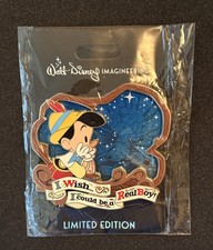 * Pinocchio I Wish I Could Be A Real Boy WDI I Wish Series 2022 LE 300 Pin picture