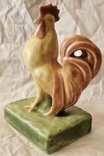 1929 Rookwood Pottery Rooster Paperweight, Shape #6030 Artist William P McDonald picture