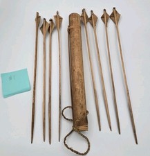 Vintage Vietnam Tribal Primitive  Quiver & 8 Arrows  Lot 1 picture