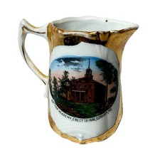 GORHAM MAINE ME Antique GORHAM ACADEMY Souvenir GOLD TRINKET CREAMER picture