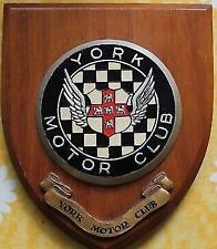 Old University College School YORK MOTOR CLUB Crest Shield Plaque picture