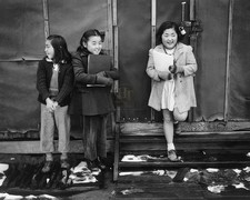 8x10 Manzanar Japanese Internment Camp Schoolgirls Glossy Photo Print HT4136812 picture