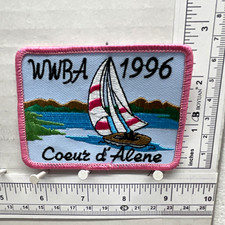 WWBA 1996 Coeur d'Alene Sailing Sailboat Patch Pink Border Boy Scouts picture