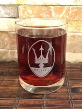 MASERATI Collectible Whiskey Glass 8 Oz picture