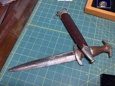 True WW2 German SA Dagger Eickhorn Solingen Wood Grip Double Proofed Scabbard🔥 picture