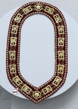 SHRINE CHAIN COLLARS, MASONIC SHRINER NOBLE CHAIN COLLAR WITH GOLD PLATED picture