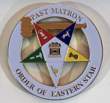 Order of the Eastern Star OES Past Worthy Matron Cut Out Car Emblem-New picture