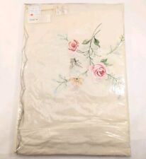 Hecht's Embroidered Butterfly Flower Tablecloth 72