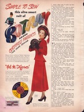 1948 Botany Brand Fabrics and Vitality Shoes Print Ad Wall Art picture