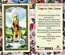 Saint St. Lazarus with - prayer to St Lazarus - Laminated  Holy Card 054E picture
