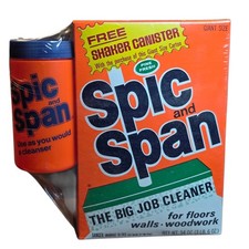 Vintage Spic & Span Giant Size 54oz SEALED w/ Shaker Canister Promo NOS Retro... picture