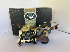 Vintage Williraye Studio Folk Art Santa Cow Chicken Star Figurine WW2272 EUC picture
