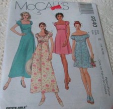 McCall's Misses'  Summer Dress Pattern 9340 Size E 14-18 BRAND NEW UNCUT  picture