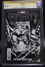 Infinity (2013) #1 Signed x3 Mark Brooks Sketch Cover CGC SS 8.5 White Pages picture