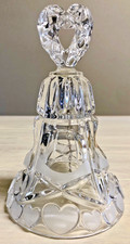 Bleikristall 24% Lead Crystal Bell Etched Frosted Hearts ARTMARK W Germany 7