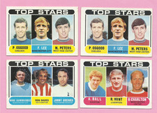 A & BC Footballers 1969 Green back ALL 4 UNMARKED CHECKLISTS, INCL. VARIANT. picture