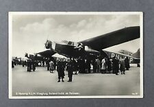KLM FOKKER F.XVIII PELIKAAN VINTAGE AIRLINE POSTCARD 1935 REAL PHOTO RPPC  picture