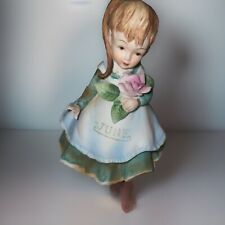 Vintage Geo Z. Lefton Porcelain June Birthday Girl Figurine, Rose picture