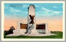 Missouri Monument National Military Park Vicksburg Mississippi Linen c1940 Postc picture