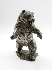 HOTCO Sterling Silver Ozzy the Bear American Treasures Collection Statue W/ Box picture