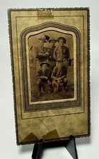 Antique Photo 4 Men Portrait Military Style Western Workwear Tom Bull Kendall picture