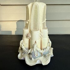 1970 Retro Handcrafted Artisan Wax Pillar Candle Whimsical Coastal Aesthetic picture