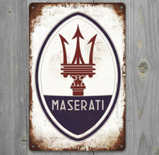 Maserati 8 x 12 Vintage Novelty Metal Sign Made In USA New picture