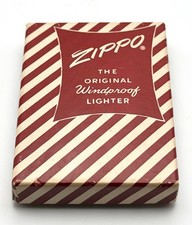 Vintage 1950s Zippo Candy Stripe Lighter Empty Original Box Only picture