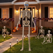 8 FT Animated Skeleton Plastic Halloween Outdoor Decoration picture