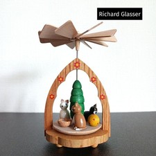 Richard Glaser Wooden Windmill Xmas Pyramid German Erz Mountain Handcrafted, Unu picture