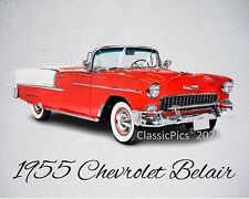 1955 Chevrolet Chevy Belair convertible high quality photo print 8