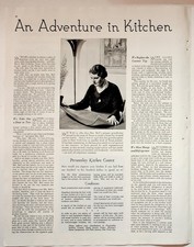 Original 1930s Woman's Home Companion Kitchen Planning Print Article picture