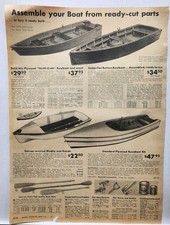 1943 Sears Roebuck Catalog Wooden Boat Dinghy Sail Drill Tent Original Print Ad picture