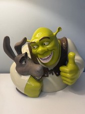 2004 Shrek & Donkey Talking Cookie Jar Storage Container Plastic Tested Working  picture