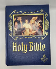 Vtg Free Masons Master Reference Holy Bible Red Letter Book 1986 picture