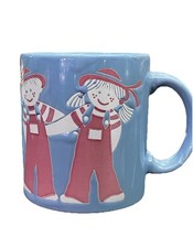 Vintage Wächtersbach West Germany Ceramic Mug w/ Raising Children Design — Rare picture