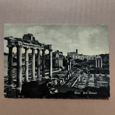 Rome Roman Forum Old Black and White Postcard Untraveled Knurled Edge picture