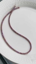 Iridescent Purple Aurora Baby Akoya Pearl Necklace 3.5-4mm  picture