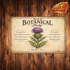 Flower of Scotland Vintage Scottish Thistle Metal Tin Sign Home Wall Decor Art picture