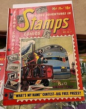 Thrilling Adventures Stamps Comics #7 Golden Age B &O Railroad Stamp Oct. 1952 picture