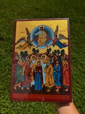 Ascension Orthodox Icon Flat Wood 18kt Gold Leaf picture